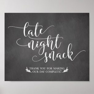 Sent nattsnack - favorittecken poster