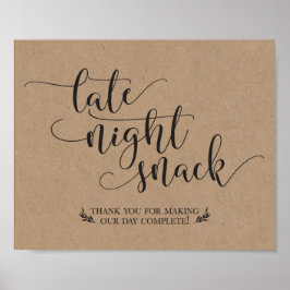 Sent nattsnack - favorittecken poster