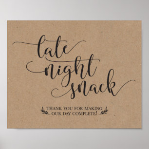 Sent nattsnack - favorittecken poster