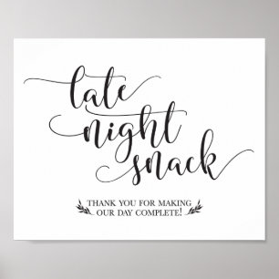 Sent nattsnack - favorittecken poster