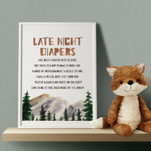 Sent på kvällen dagas dagstidningar, babyspel poster