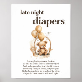 Sent på kvällen dagas Könsneutralt babyskor Poster
