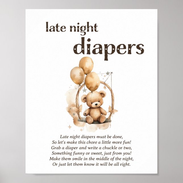 Sent på kvällen dagas Könsneutralt babyskor Poster (Framsidan)