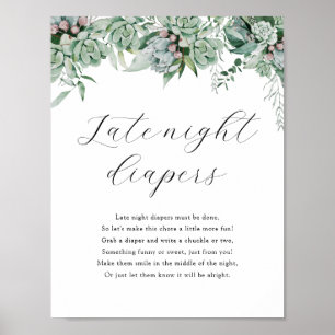 Sent på natten - dagstidningar - spelsignatur poster