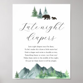 Sent på natten - dagstidningar - spelsignatur poster