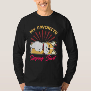 Sent på natten Sömnig kute Sleeping Animal Pet Lat T Shirt