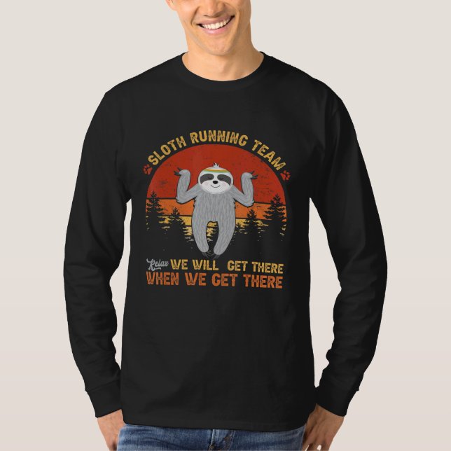 Sent Running Sloth Running Team T Shirt (Framsida)