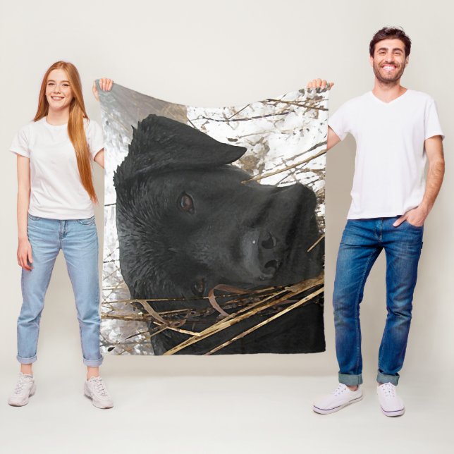 Sent Season Hunt - Svart lab - Labrador Fleecefilt (På plats)