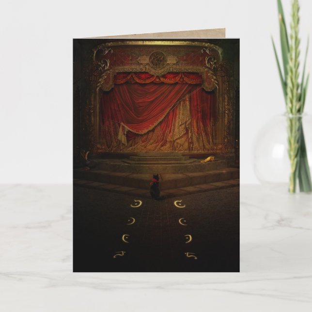 Sent sent visar hälsningskort. kort (Framsida)