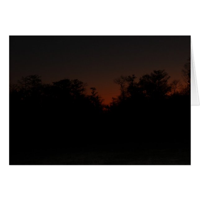 Sent solnedgång hälsningskort (Framsidan Horizontal)