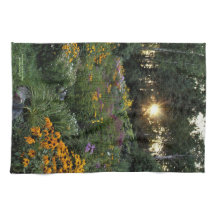 Sent sommar Sol i trädgården