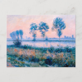 Sent sommarmorgon Landskap vid Havel River Helg Vykort