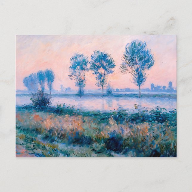 Sent sommarmorgon Landskap vid Havel River Helg Vykort (Framsida)