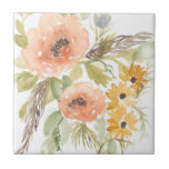 Sent Summer Flowers I Kakelplatta<br><div class="desc">Late Summer Flowers I av Jennifer Goldberger</div>