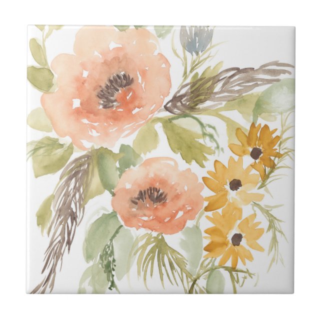Sent Summer Flowers I Kakelplatta (Framsidan)