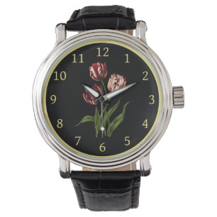 Sent tulip 001 ~ Botanical Art ~ Armbandsur