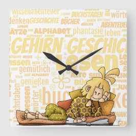 Senta - Buch / Fyrkantig Klocka