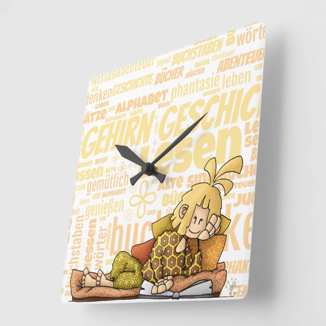 Senta - Buch /  Fyrkantig Klocka (Vinkel)