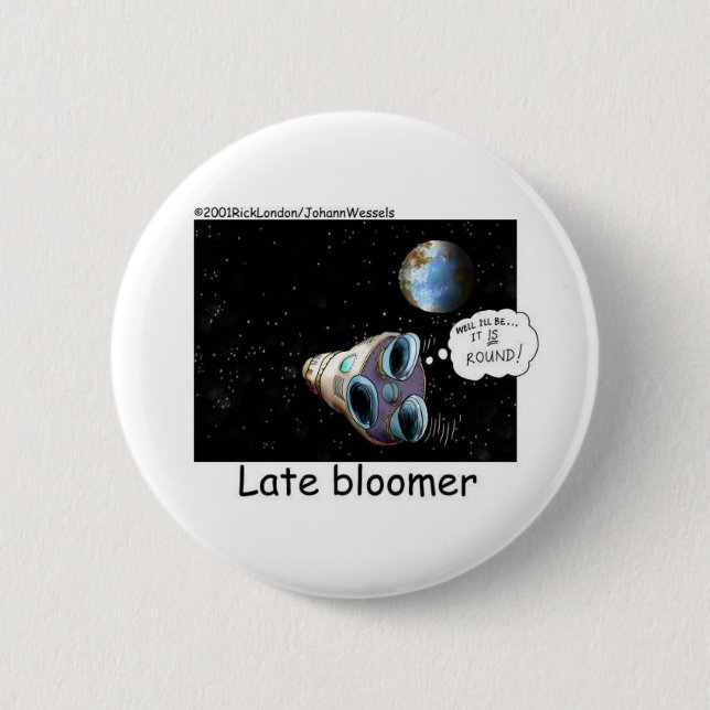 Sentbloomstrande Astronaut Roliga Gåvor & Samlarob Knapp (Framsida)