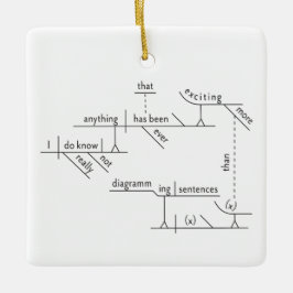 SENTENCE DIAGRAM ORNAMENT Gertrude Stein Quote