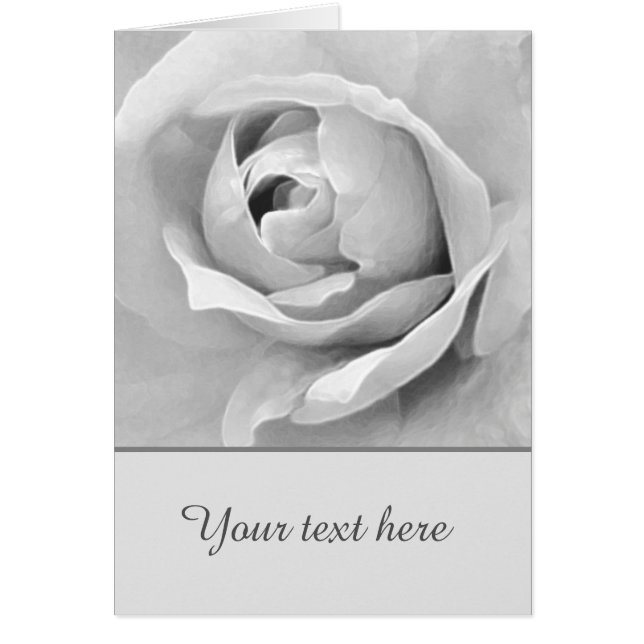 Sentimental Anpassningsbar Vit ros Hälsningskort (Framsidan)