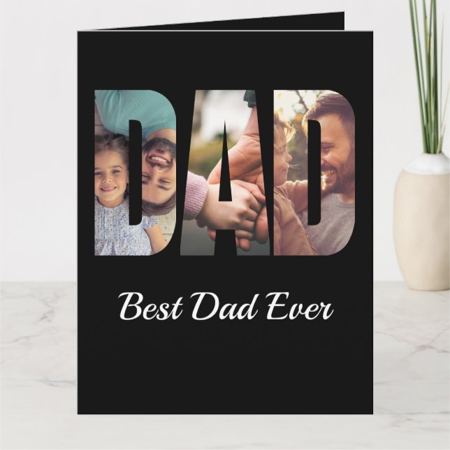 Sentimental Bästa Pappa Anpassad Foto Fars Dag Kort (Framsida)
