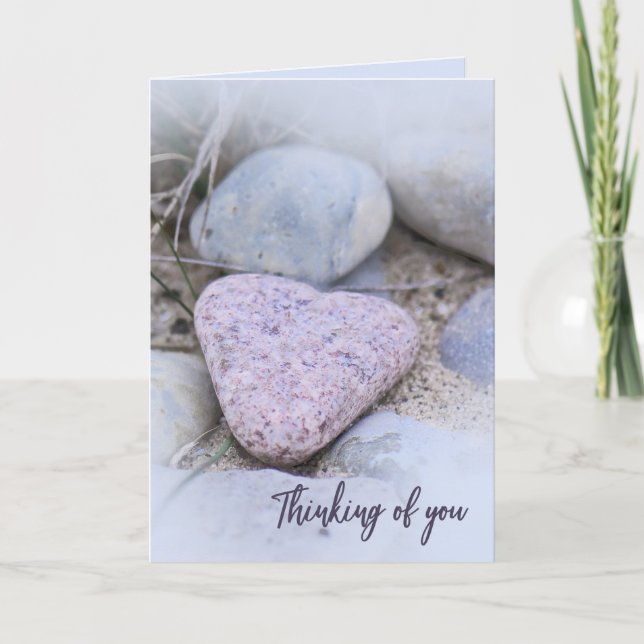 Sentimental Beach Stone Thinking Kort (Framsida)