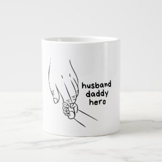 Sentimental familj och kärlekslinje konstillustrat jumbo mugg