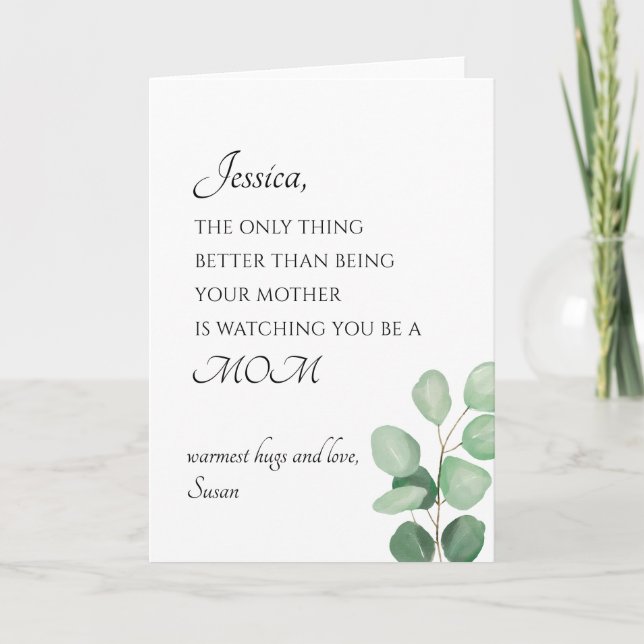 Sentimental Heartfilt Mors dag Card till dotter Tack Kort (Framsida)