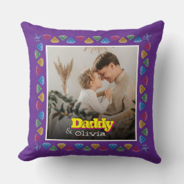 Sentimental Pappa Gift - Anpassningsbar Family Bil Kudde