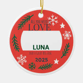 Sentimental Pet Ornament | All You Need is Love an