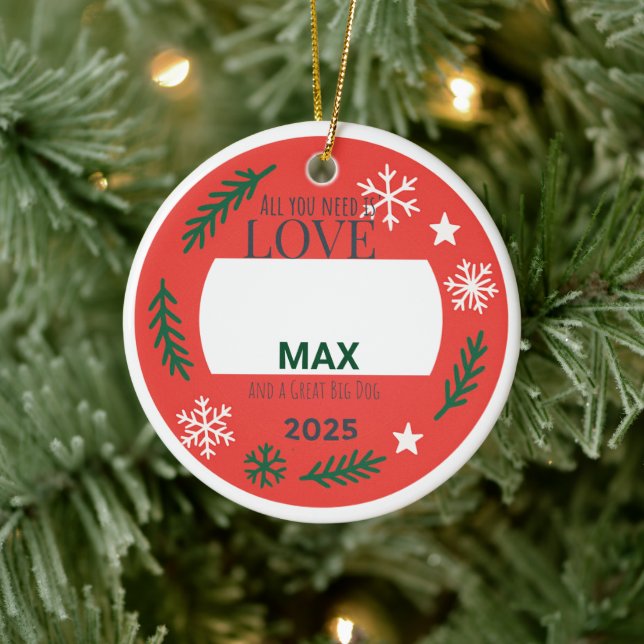 Sentimental Pet Ornament | All You Need is Love an (Träd)
