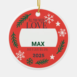 Sentimental Pet Ornament | All You Need is Love an