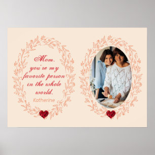 Sentimental Photo Keepsak Elegant Mors dag Poster