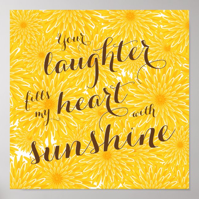 Sentimental skratt fyller mina hjärtdandelioner poster (Framsidan)