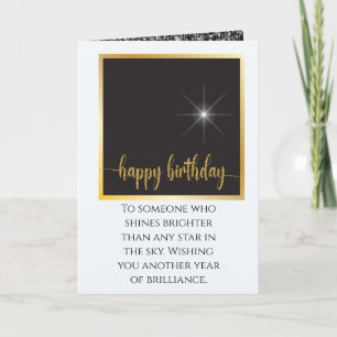 Sentimental Star Shining Birthday Bright, snygg Kort