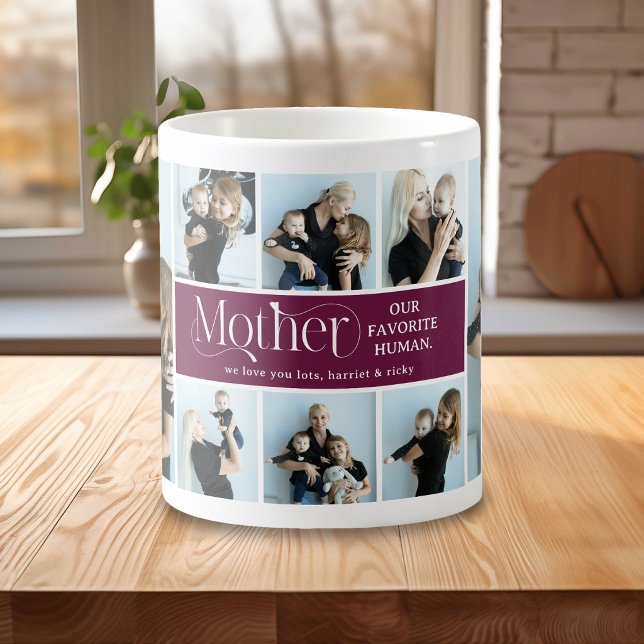 Sentimentala fotokollage minnessaker för mamma kaffemugg (Skapare uppladdad)