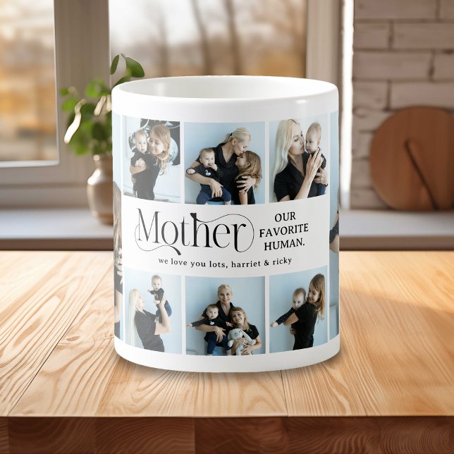 Sentimentala fotokollage minnessaker för mamma kaffemugg (Skapare uppladdad)
