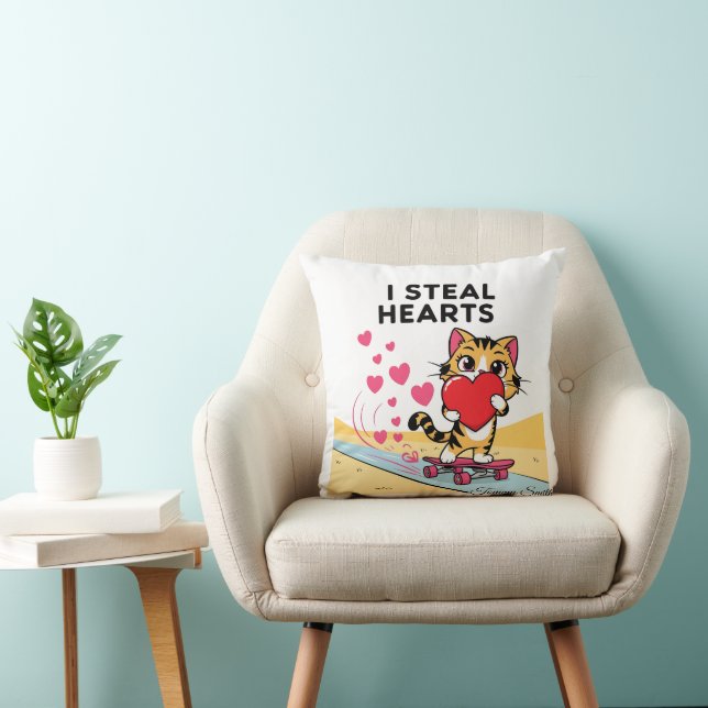 Sentimentala, moderna Valentine Pillows for Pets Kudde (Stol)