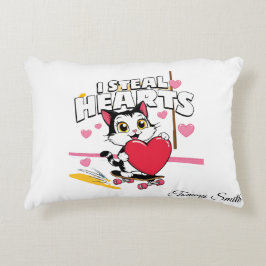 Sentimentala, moderna Valentine Pillows for Pets Prydnadskudde