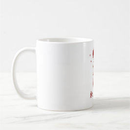 Sentimentala och kärleksfulla linjekonstillustrati kaffemugg