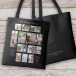 Sentimentalt 3 citattecken 11 Photo Collage Black Tygkasse<br><div class="desc">Lifes Beval Moments 3 citerar 11 Photo Collage Black. Bär dina favoritstunder i familjen när du är ute och omkring med den här elva fotosamlingskonstruktion. Den här exklusiven ger dig själv eller dina familjemedlemmar en fullständig anpassade med dina 11 favoritfoton som du har omhuldat. Tre hjärtefrågor ingår: Liveres vackra tal,...</div>