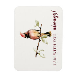 Sentimentalt att jag är med dig alltid röd kardina magnet