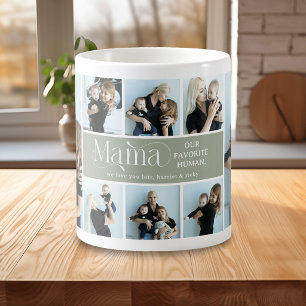 Sentimentalt fotokollage Mamma Minnessak Kaffemugg