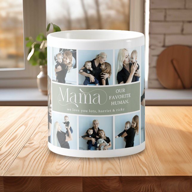 Sentimentalt fotokollage Mamma Minnessak Kaffemugg (Skapare uppladdad)