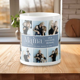 Sentimentalt fotokollage Mamma Minnessak Kaffemugg