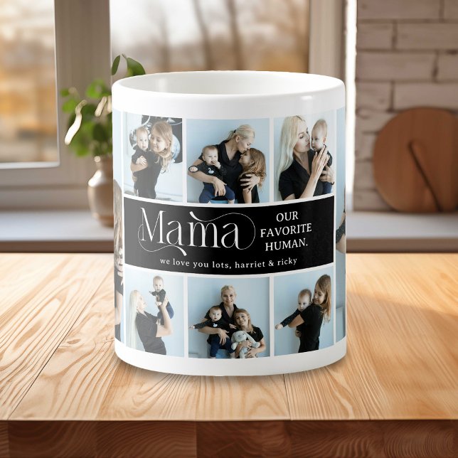 Sentimentalt fotokollage Mamma Minnessak Kaffemugg (Skapare uppladdad)