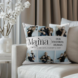 Sentimentalt fotokollage Mamma Minnessak  Kudde