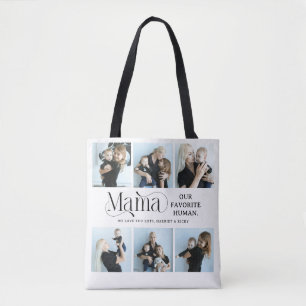 Sentimentalt fotokollage Mamma Minnessak Tygkasse