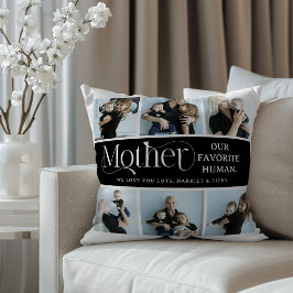 Sentimentalt fotokollage Mamma present  Kudde